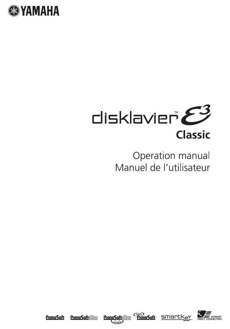 Yamaha DISKLAVIER E3 CLASSIC User manual Yamaha DISKLAVIER E3 CLASSIC User manual