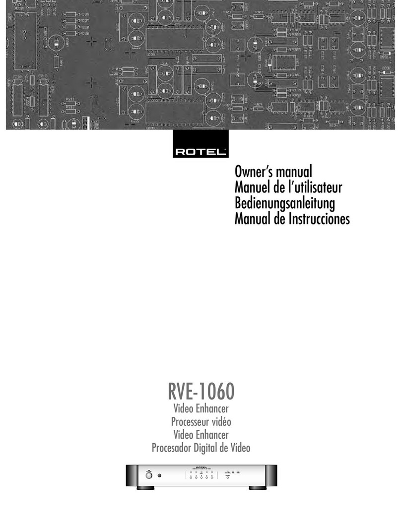 Rotel RVE-1060 owner's manual
