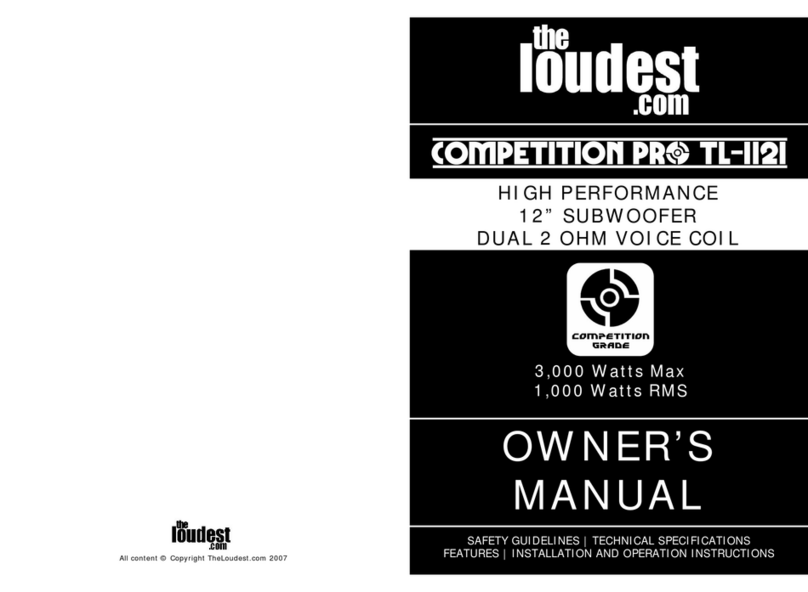 TheLoudest.com Competition Pro TL-1121 owner's manual