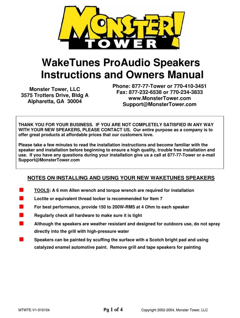 monster tower WakeTunes ProAudio Instructions and owner's manual