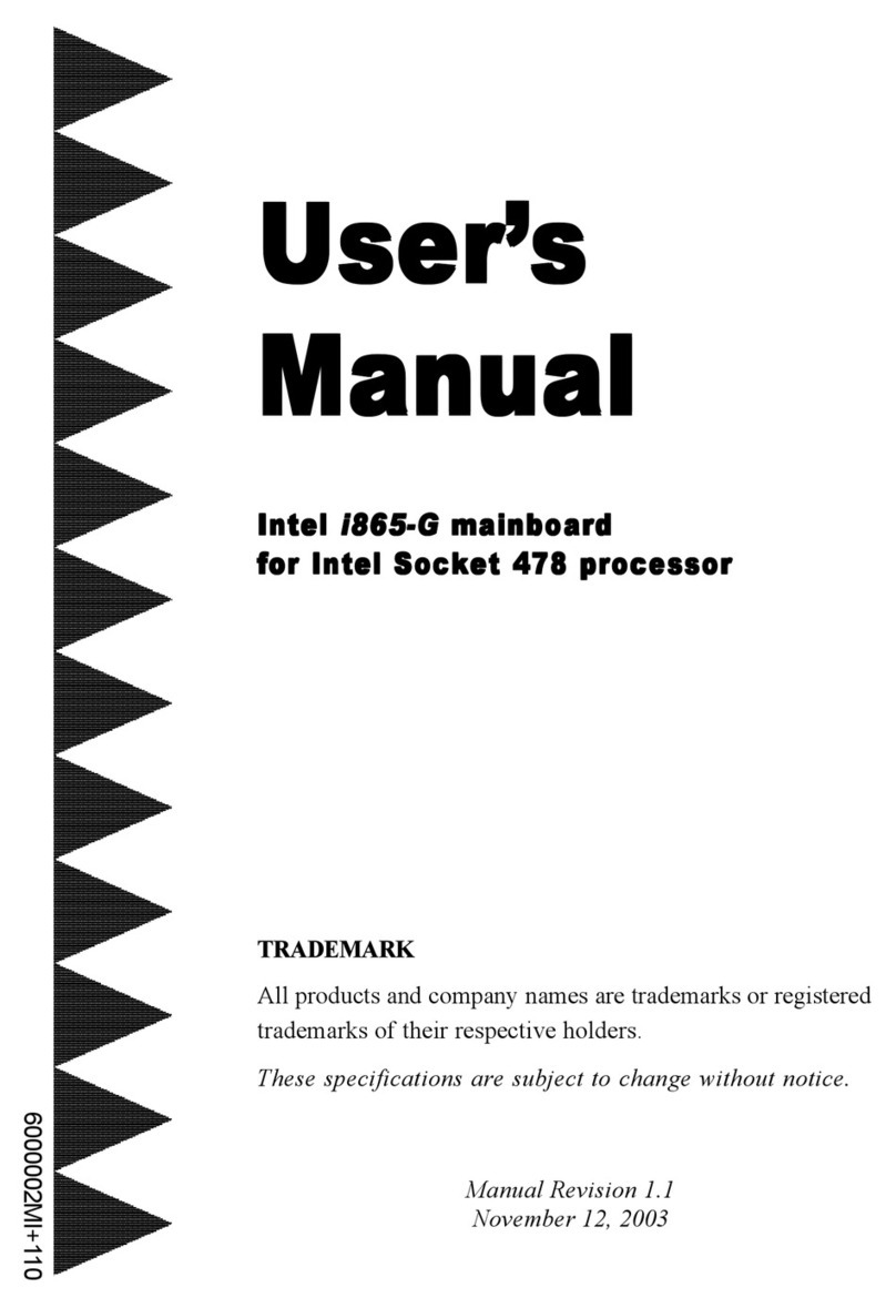 Intel i865-G User manual