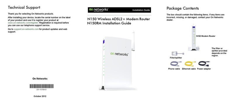 on networks N150RM User manual