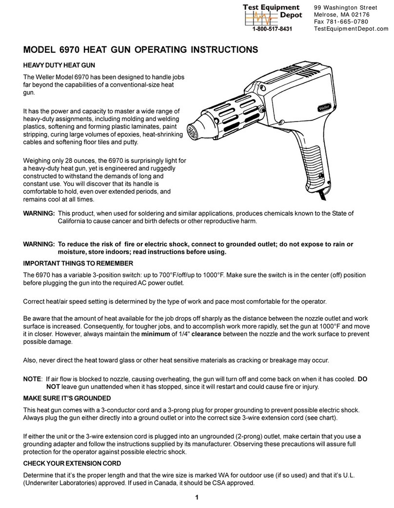 Weller 6970 operating instructions