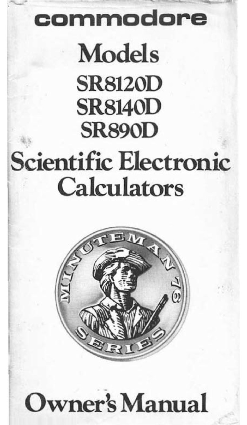Commodore SR8120D owner's manual