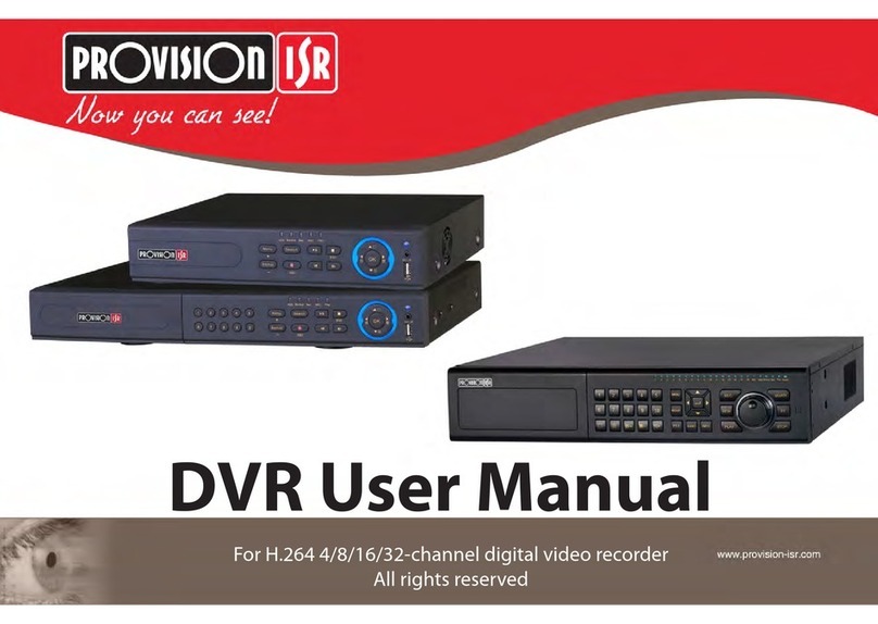 Provision ISR H.264 4/8/16/32-channel digital video... user manual Provision ISR H.264 4/8/16/32-channel digital video... user manual