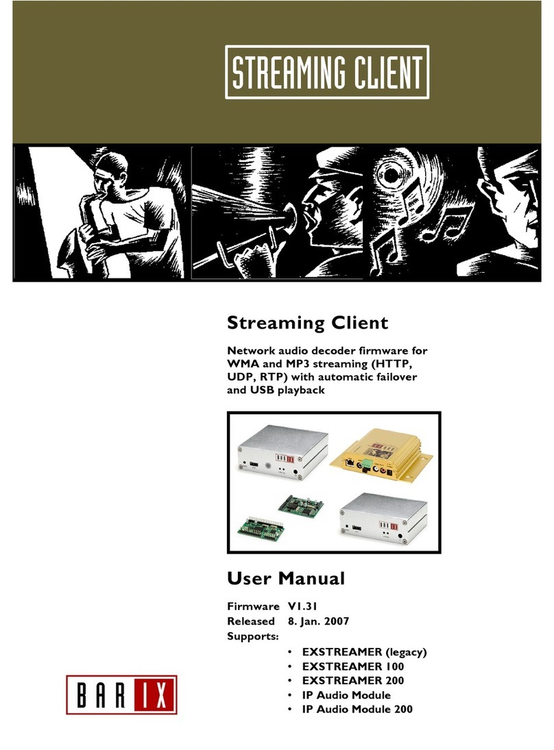 BARIX Streaming Client user manual