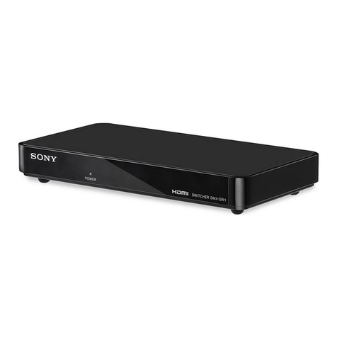 Sony DMX-SW1 - Bravia Input Link User manual Sony DMX-SW1 - Bravia Input Link User manual