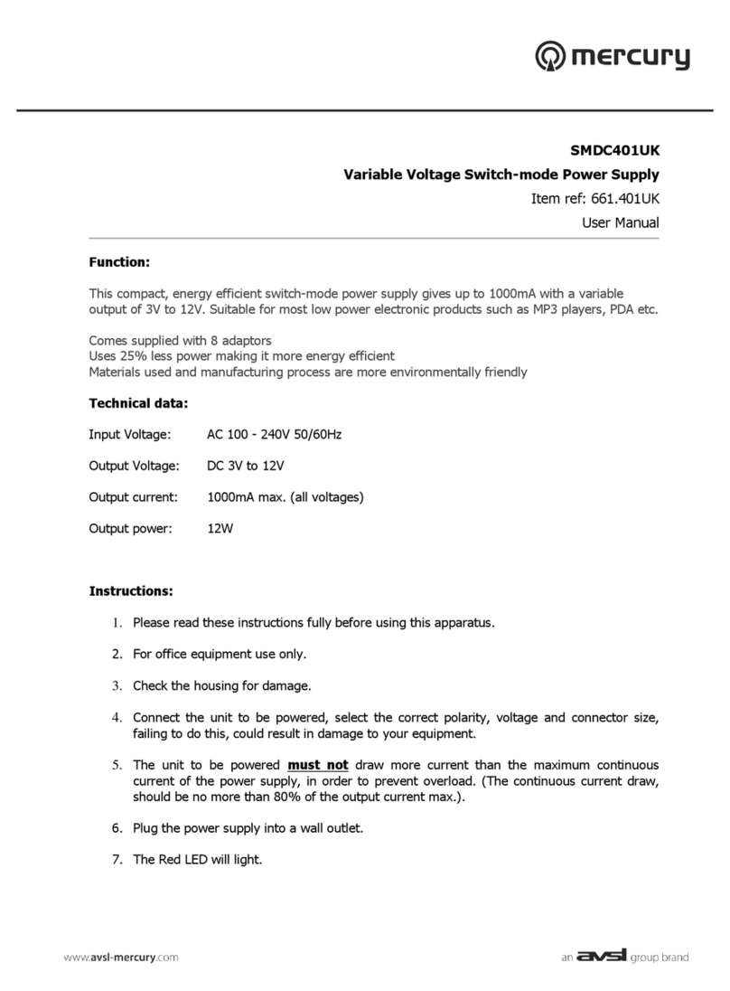 Mercury SMDC401UK user manual