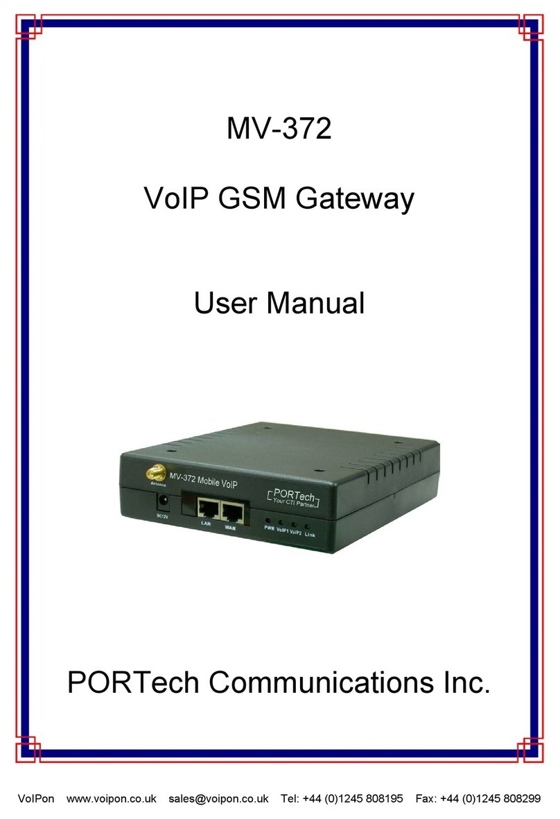 Portech MV-372 User manual