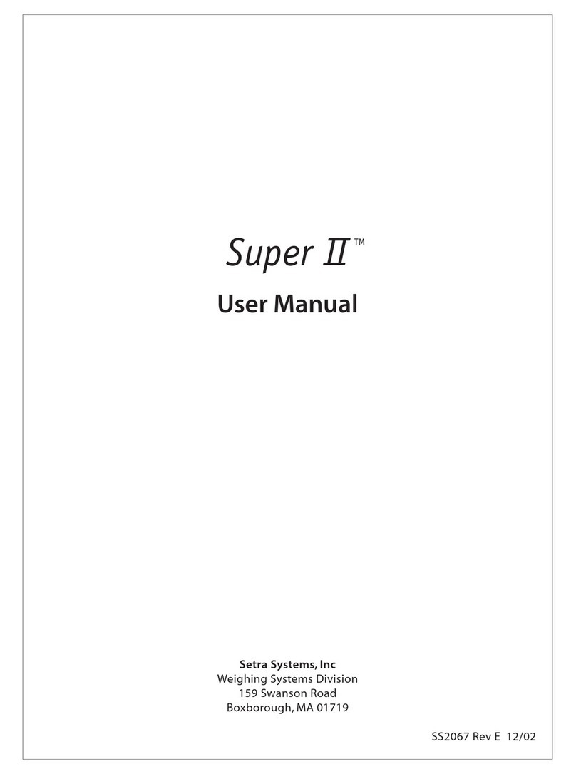 Setra Systems Super II User manual