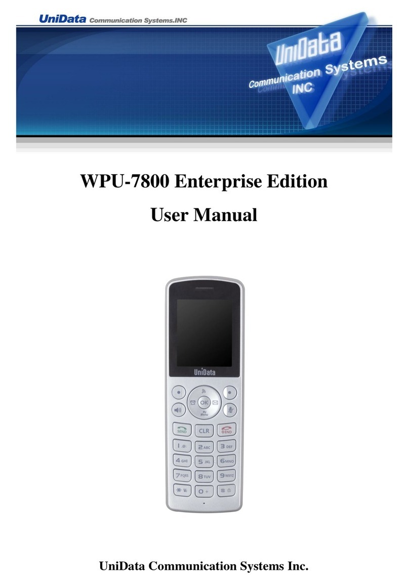 UniData Communication Systems WPU-7800 user manual