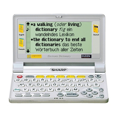 Sharp PW-E420 User manual Sharp PW-E420 User manual
