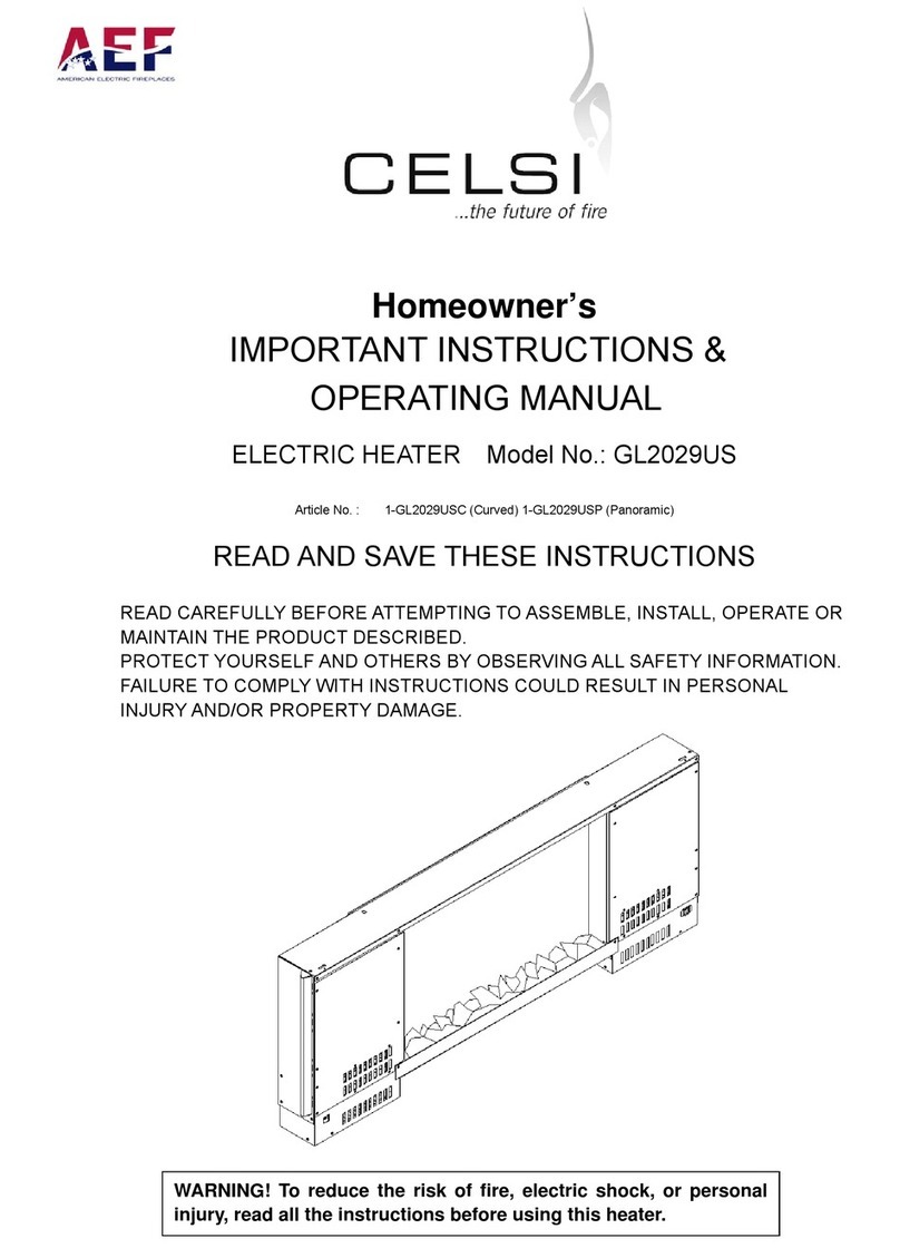 Celsi GL2029US Homeowner's important instructions & operating manual Celsi GL2029US Homeowner's important instructions & operating manual