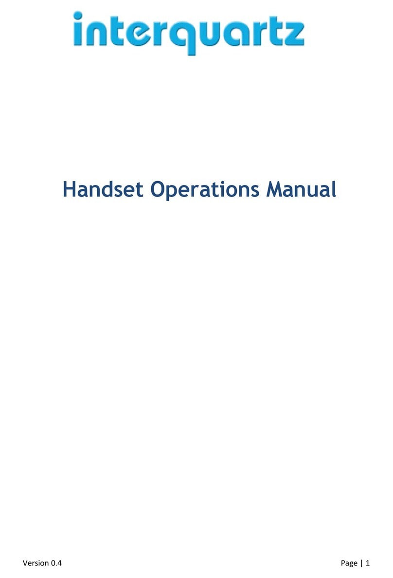 Interquartz Handset Operation manual