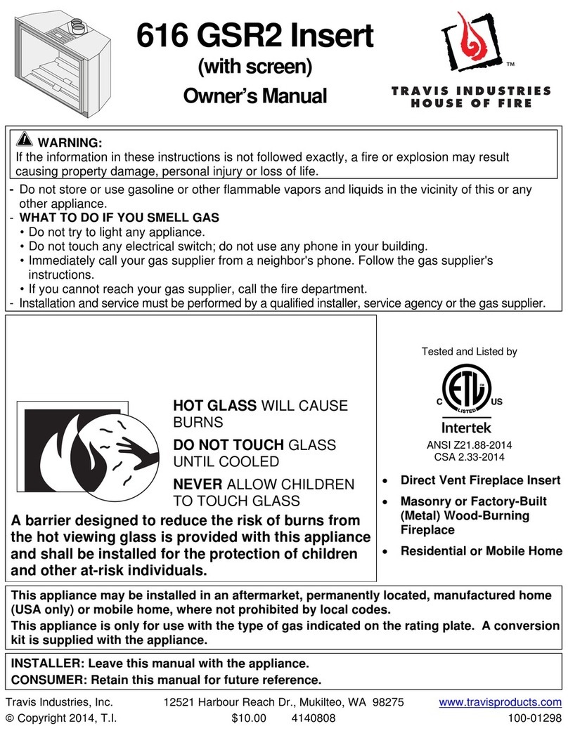 Travis Industries 616 GSR2 Insert User manual