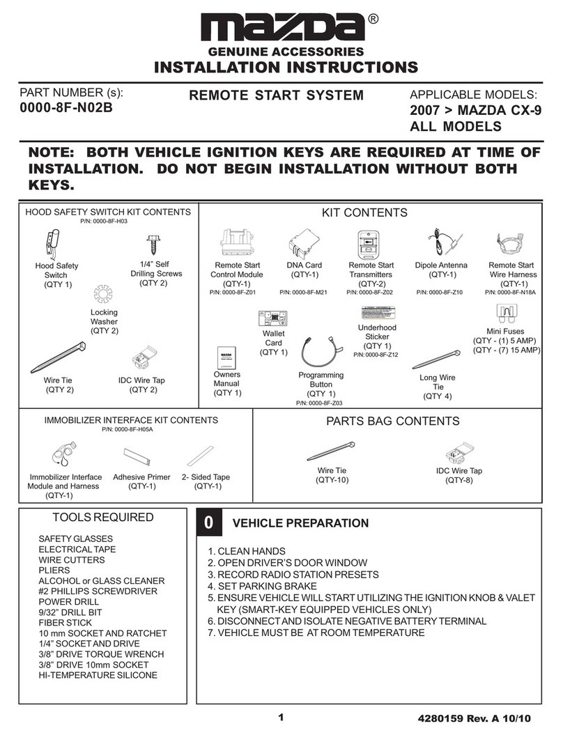 Mazda 0000-8F-N02B installation instructions
