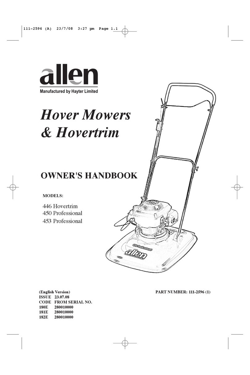 allen 446 Hovertrim Owner's handbook