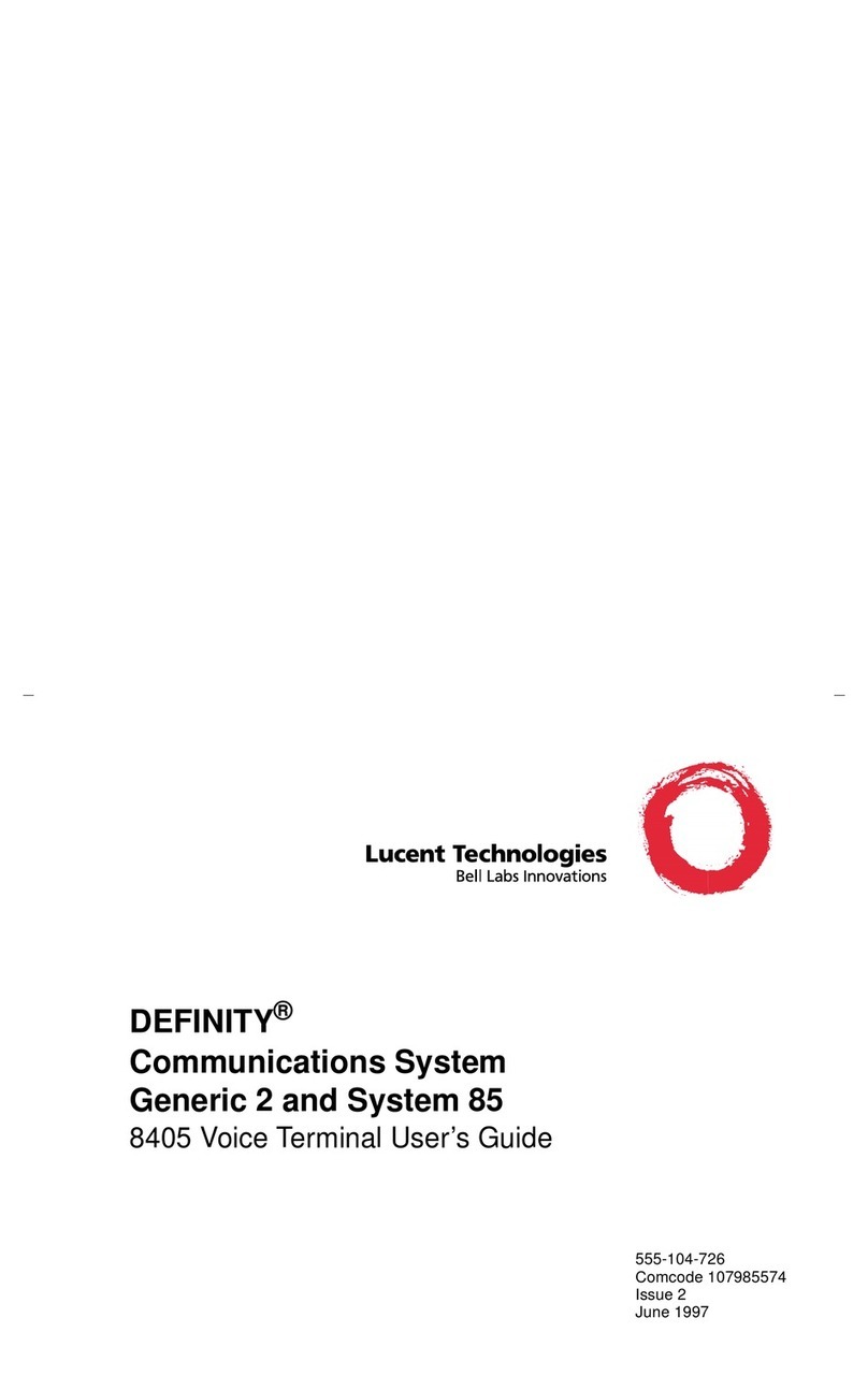 Lucent Technologies Definity 8405B User manual