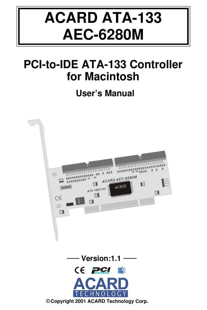 Acard PCI-to-IDE ATA-133 user manual