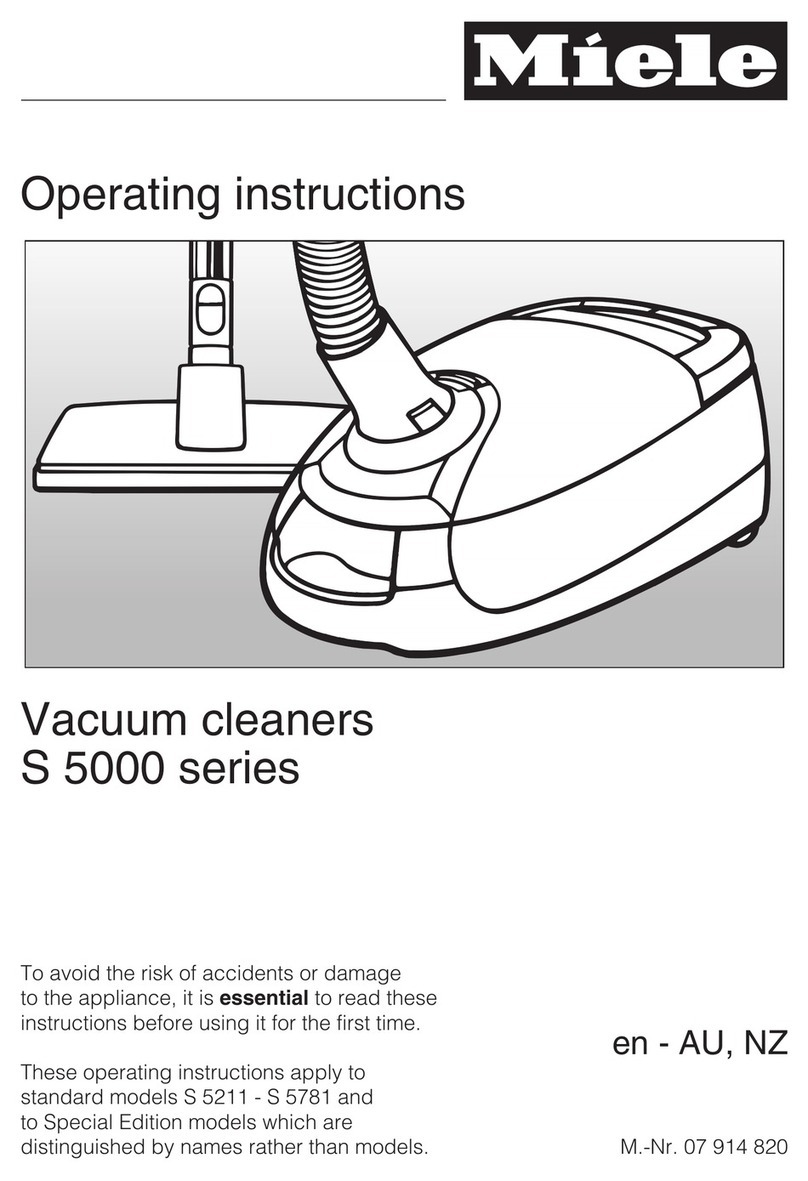 Miele S 5000 series operating instructions