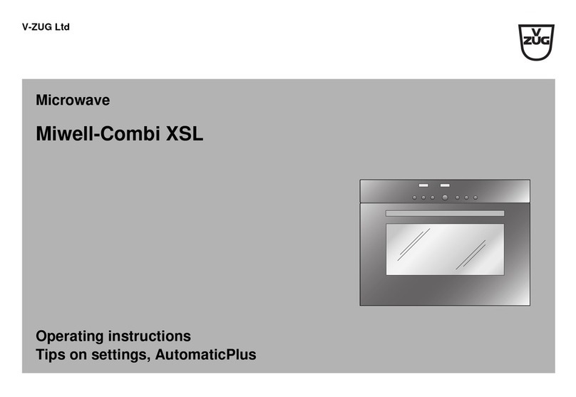V-ZUG Miwell-Combi XSL User manual V-ZUG Miwell-Combi XSL User manual