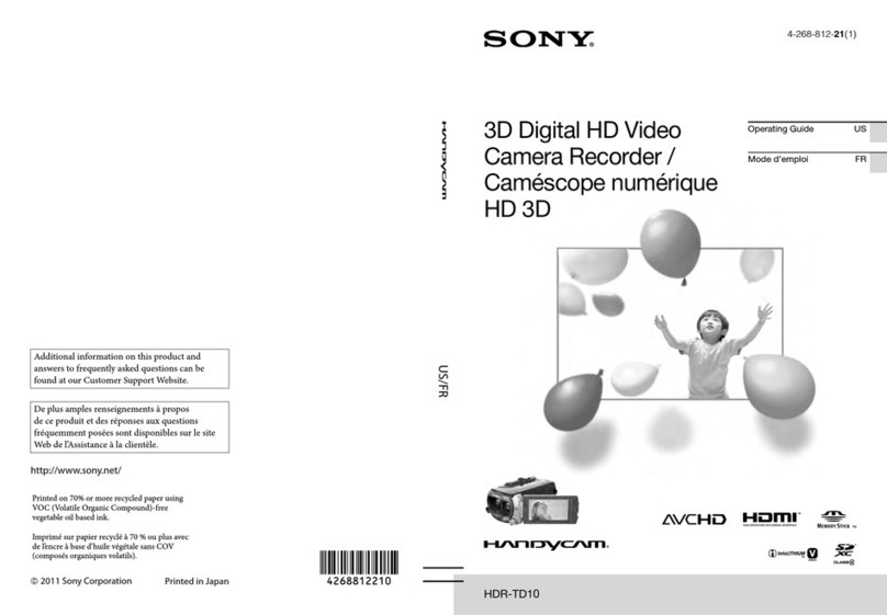 Sony HDR-TD10 operating guide