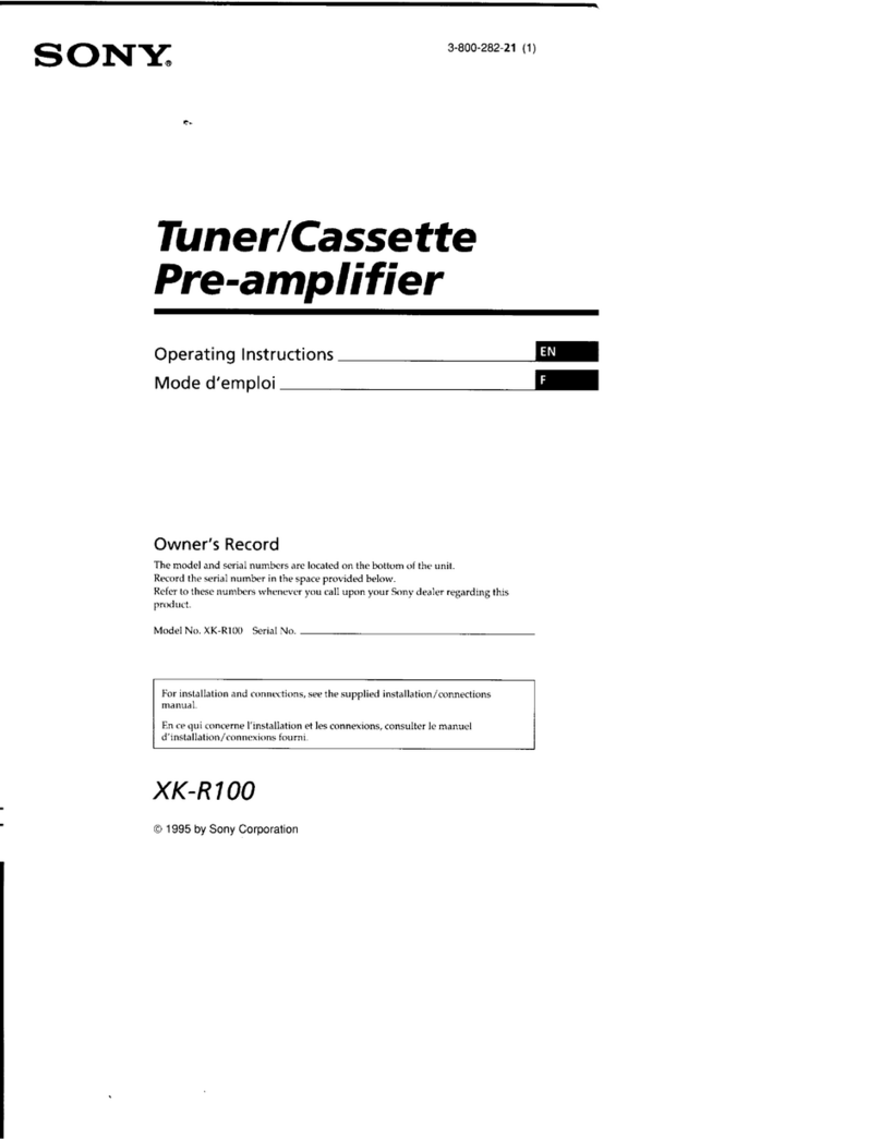 Sony XK-R100 User manual