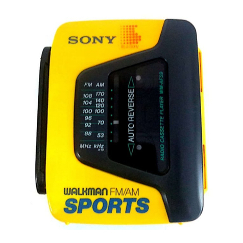 Sony WM-AF59 operating instructions