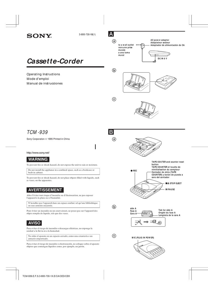 Sony TCM-939 User manual