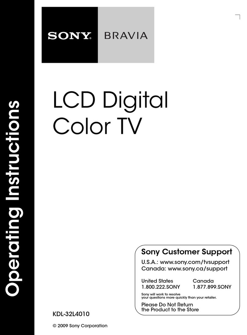 Sony BRAVIA KDL-32L4010 operating instructions