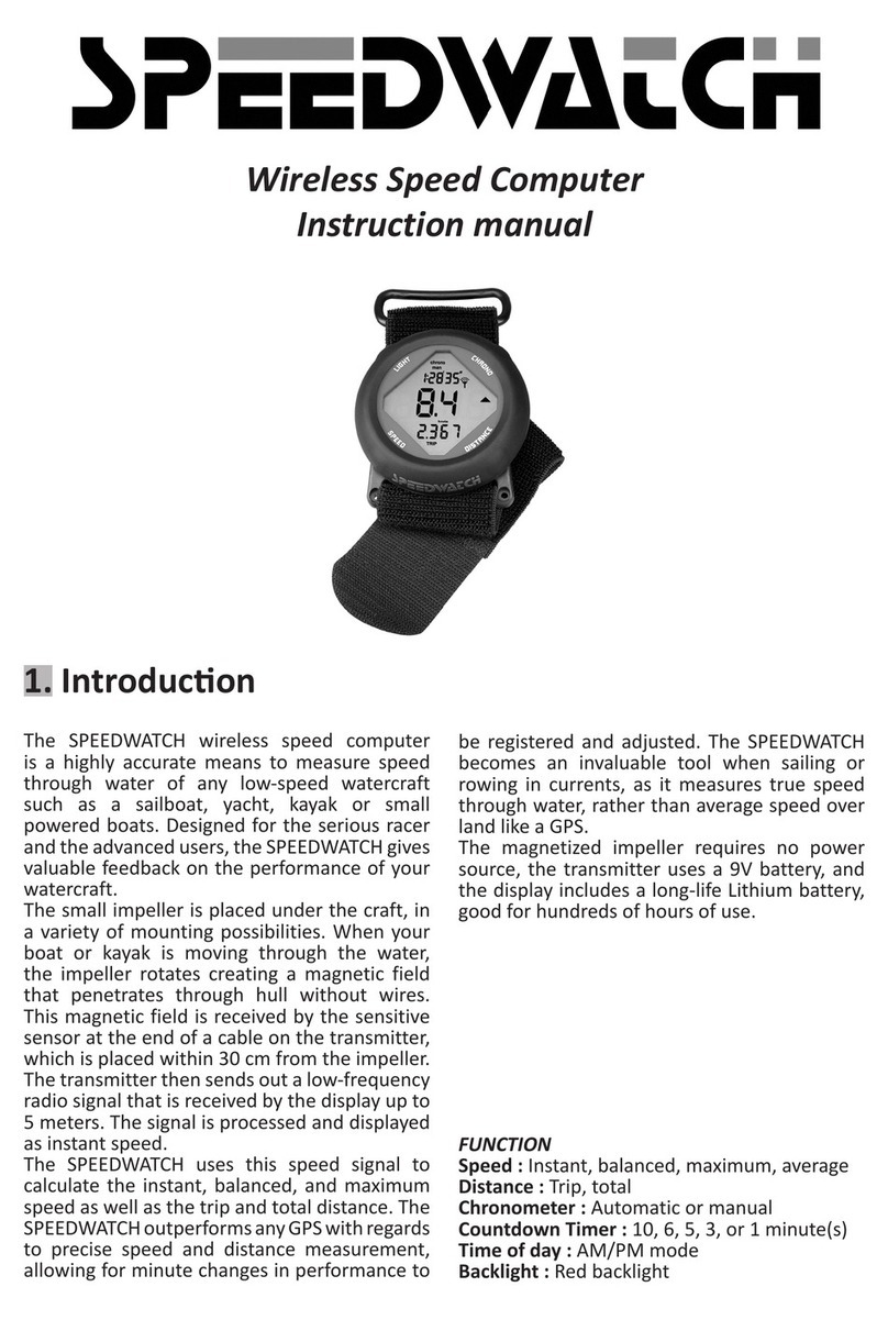 JDC ELECTRONIC SA SpeedWatch instruction manual