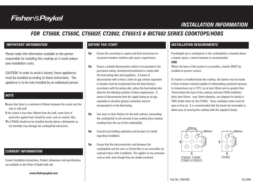 Fisher & Paykel Sol X CT560 Service manual