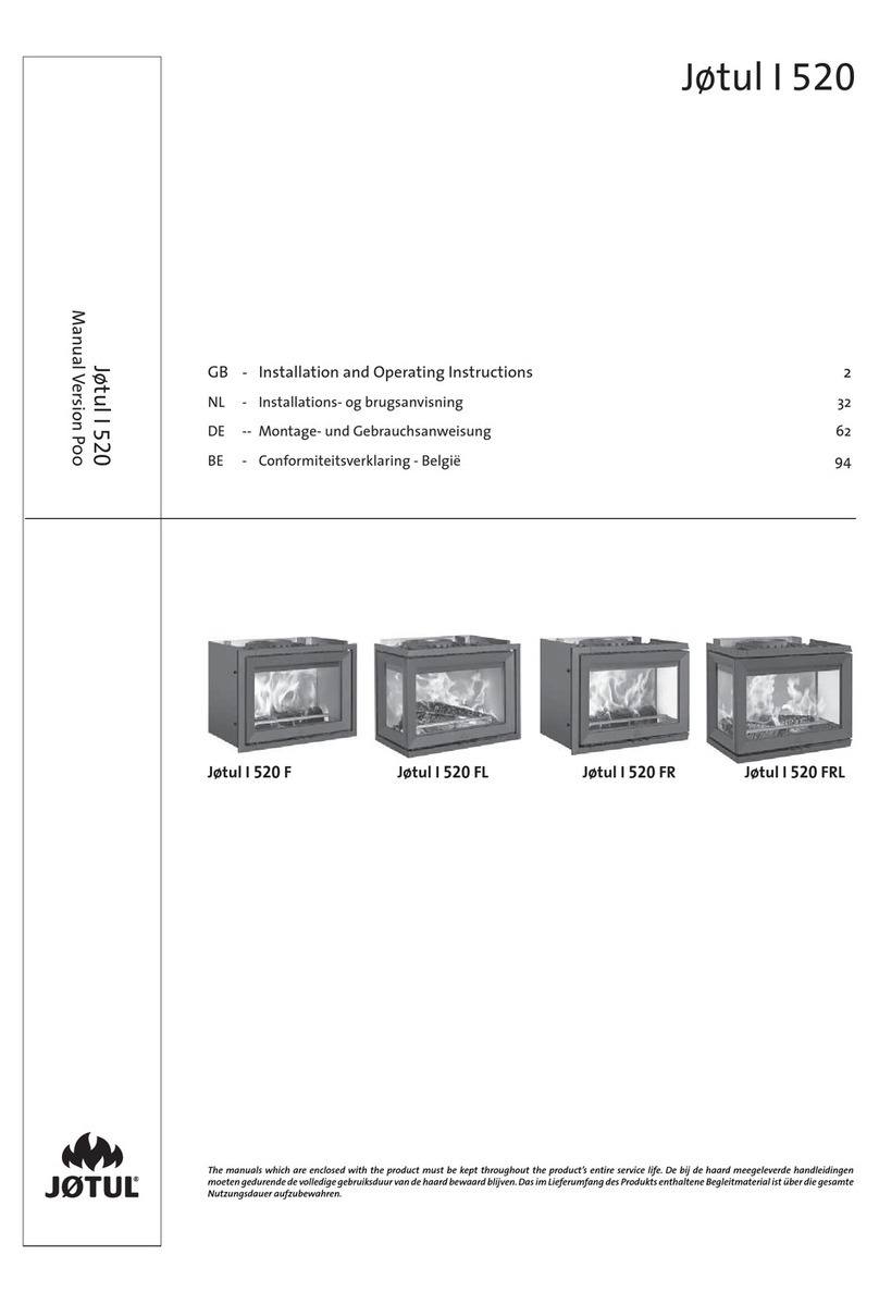 Jøtul I 520 F Installation and operation manual