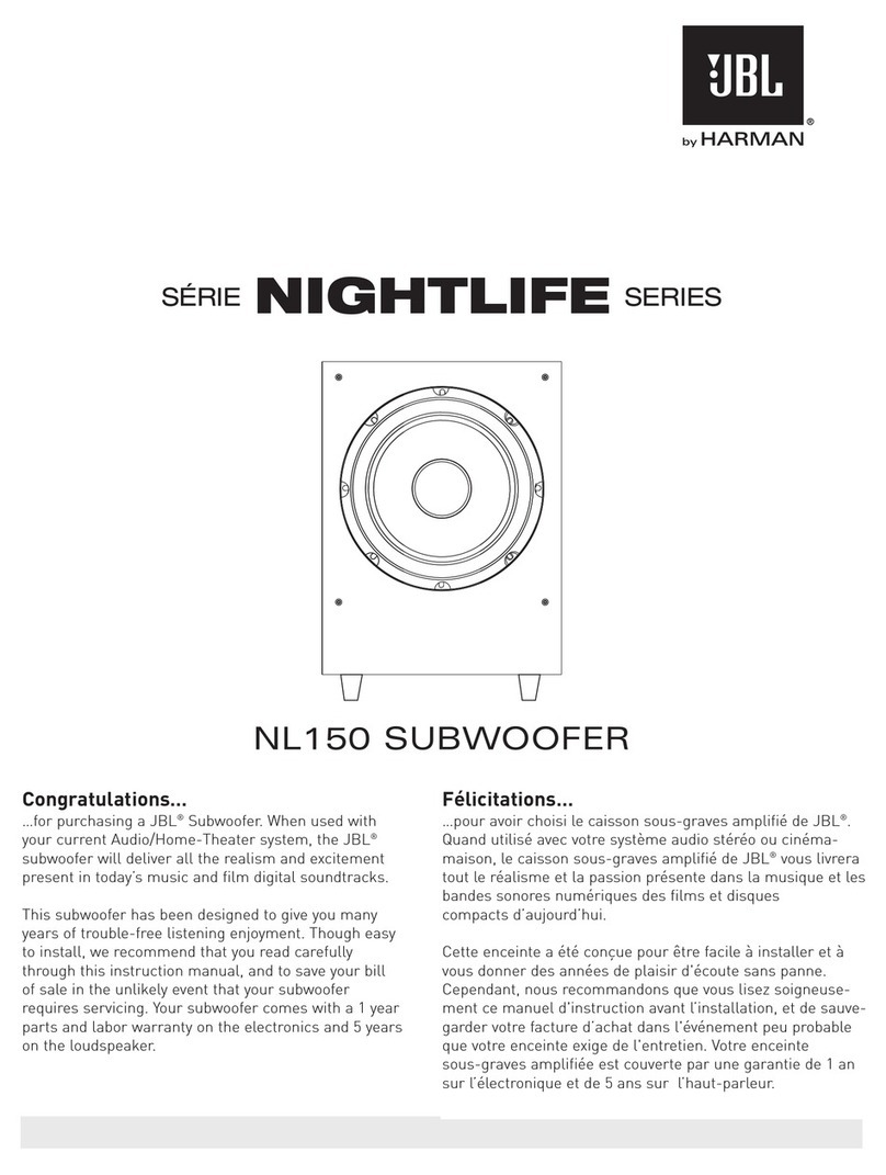 JBL NL150 User manual