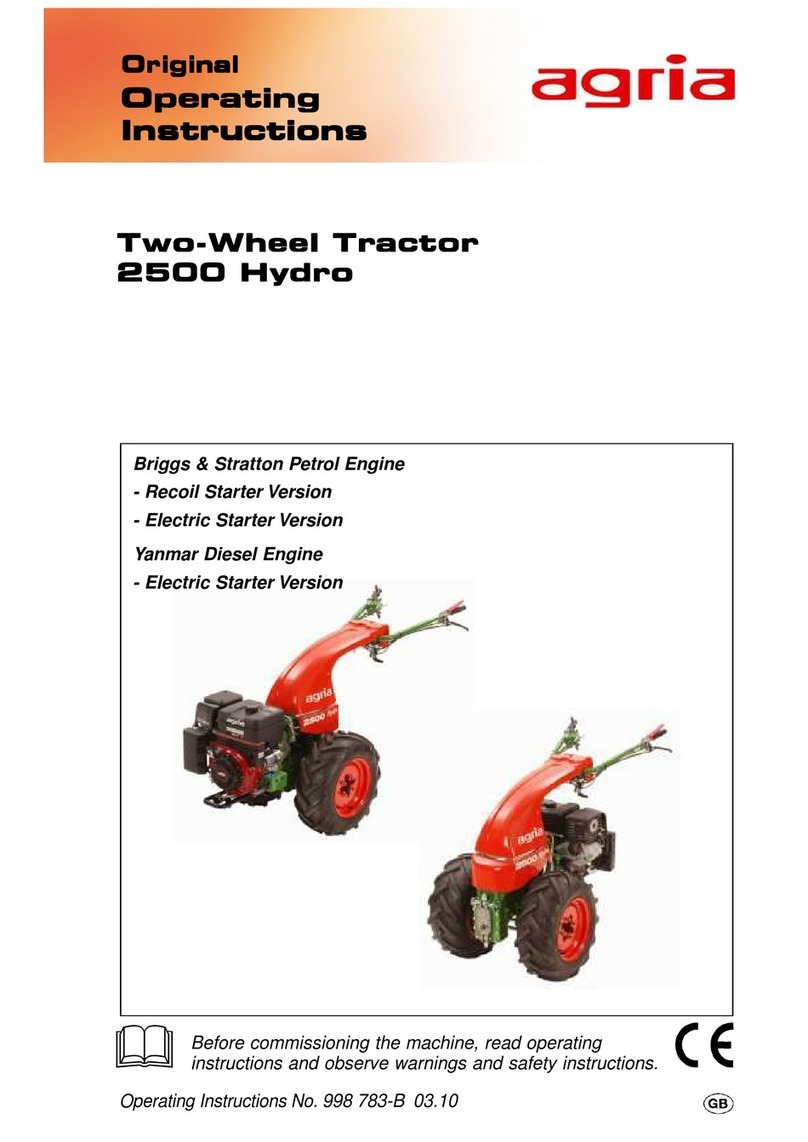 Agria 2500 Hydro User manual