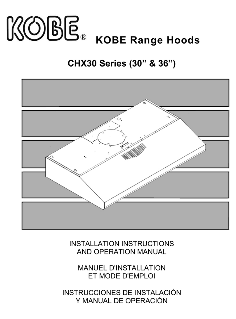 KOBE CHX30 Series Installation instructions and operation manual KOBE CHX30 Series Installation instructions and operation manual