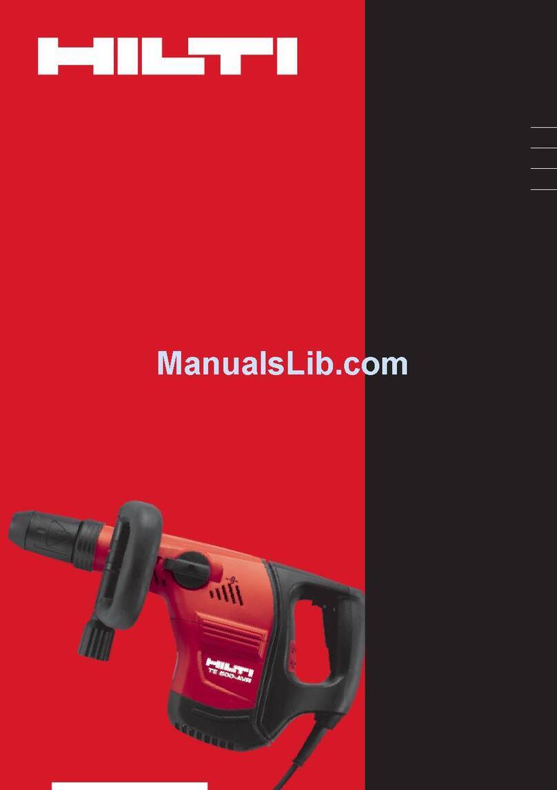 Hilti TE 500 operating instructions