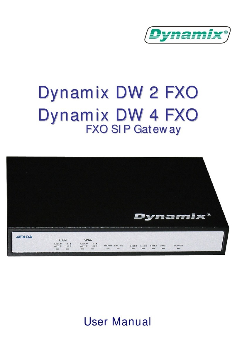 Dynamix DW 4 FXO user manual