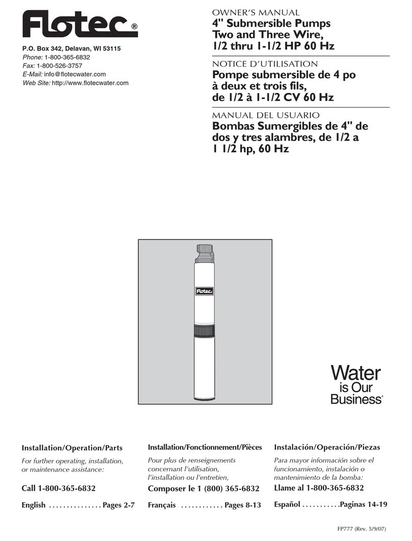 Flotec Submersible Pumps User manual