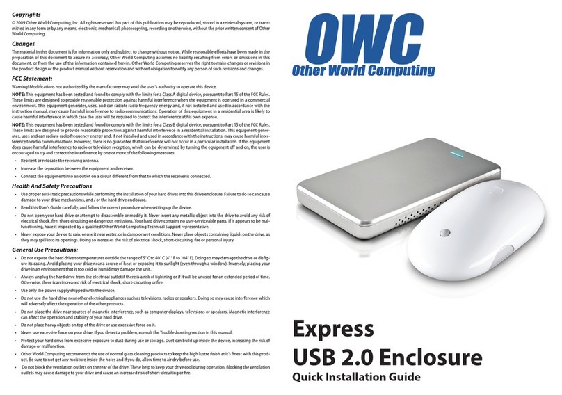 OWC Express USB 2.0 Enclosure Quick installation guide
