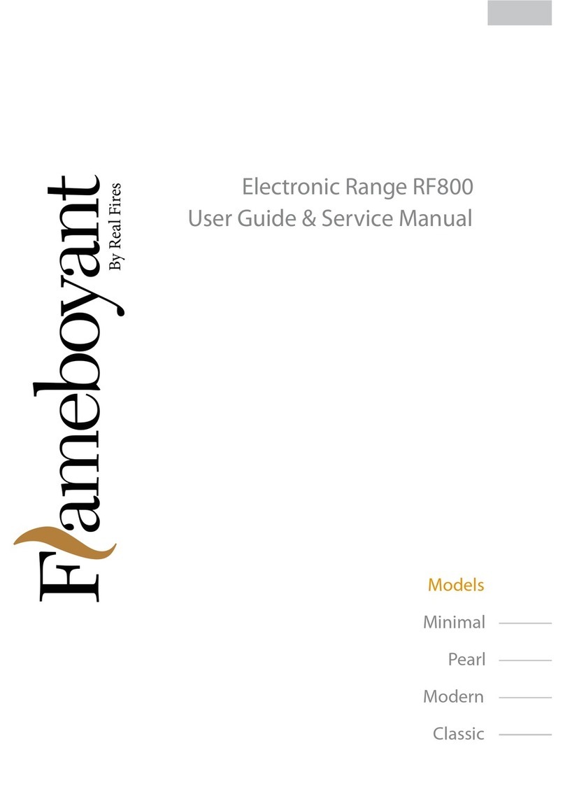 Real Fires Flameboyant RF800 Installation manual