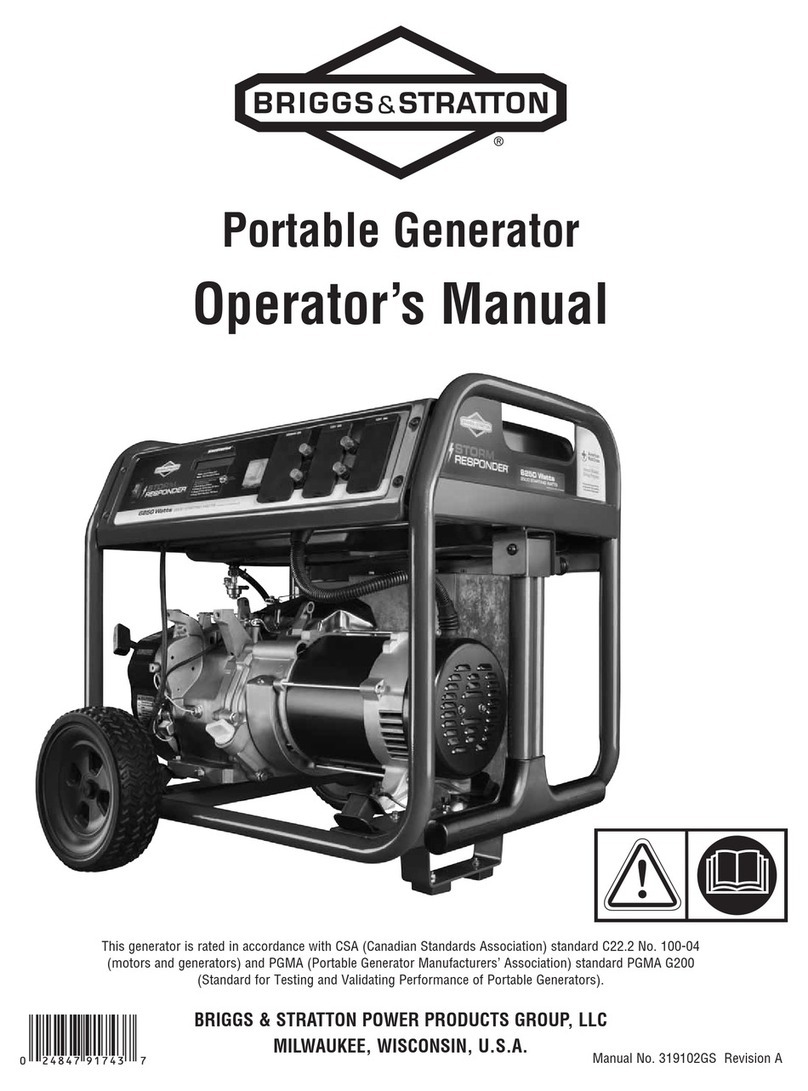 Briggs & Stratton Portable Generator User manual