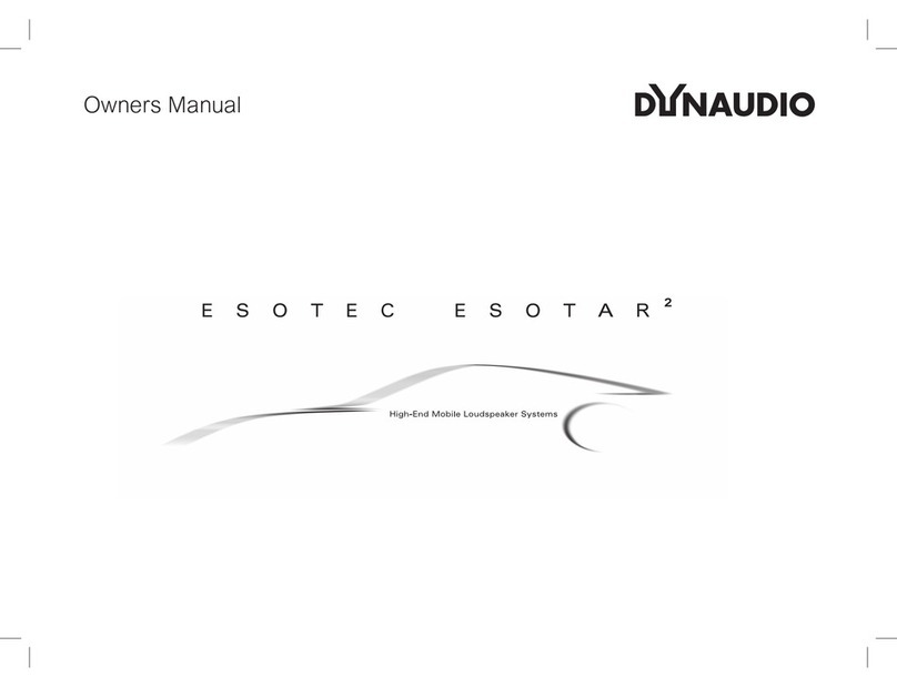 Dynaudio ESOTEC Car Stereo System User manual