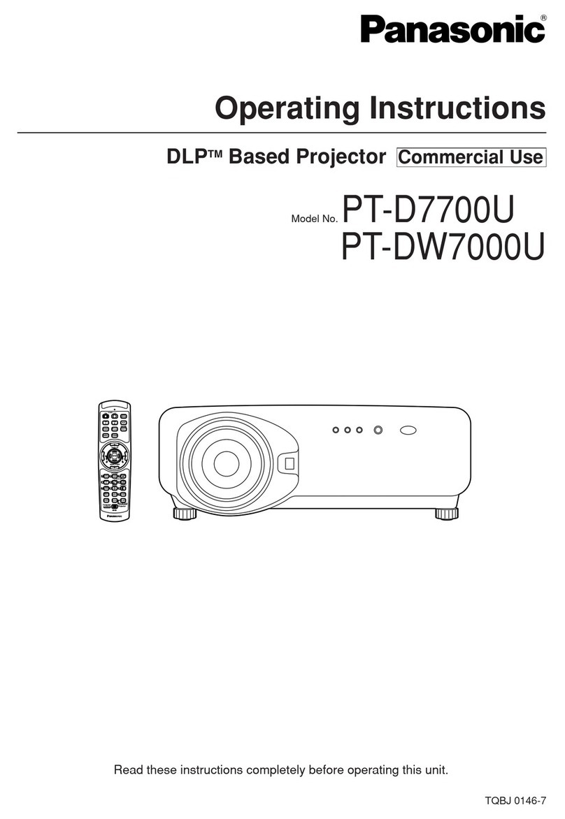 Panasonic PTD7700U - DLP PROJECTOR operating instructions