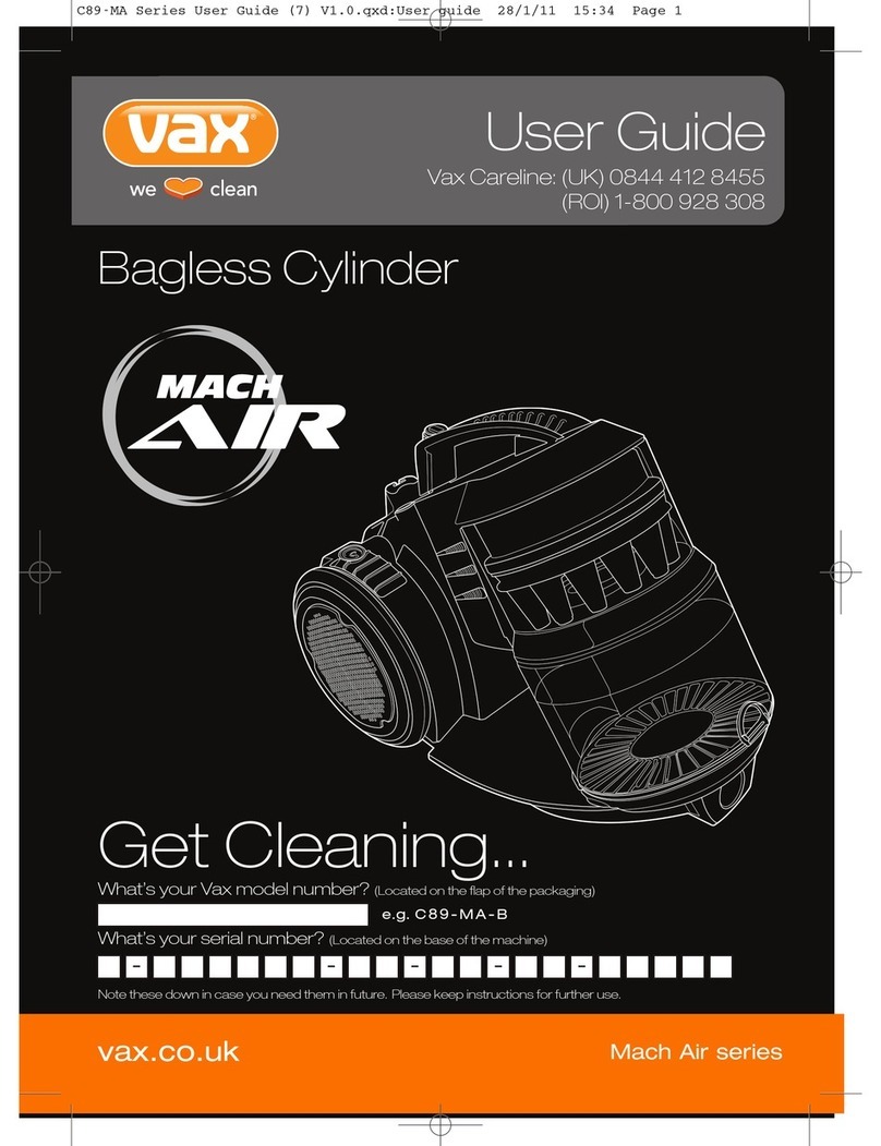 Vax Mach Air SERIES User manual
