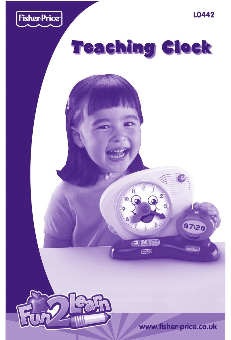 Fisher-Price Teaching Clock instructions