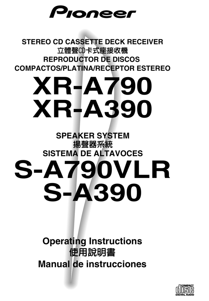 Pioneer XR-A790 operating instructions