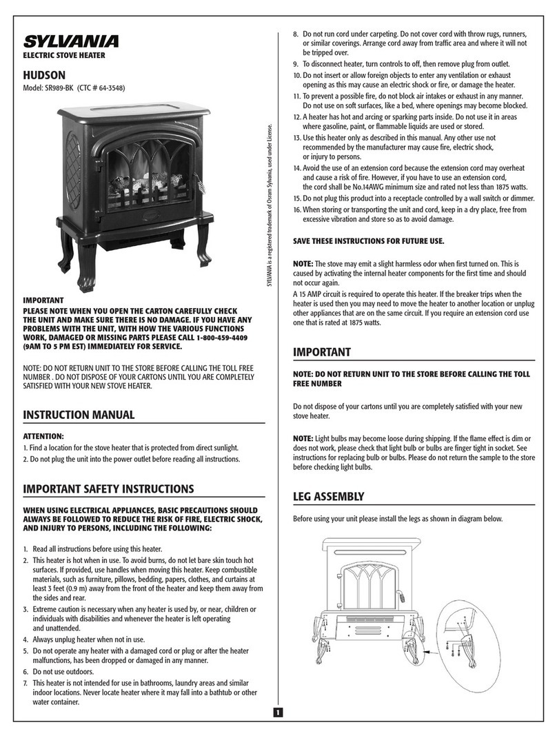 Sylvania HUDSON SR989-BK instruction manual