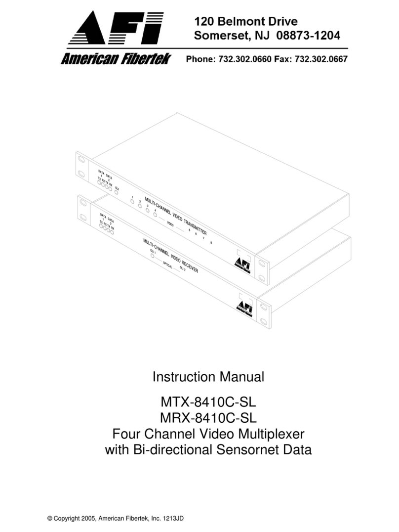American Fibertek MTX-8410C-SL User manual American Fibertek MTX-8410C-SL User manual
