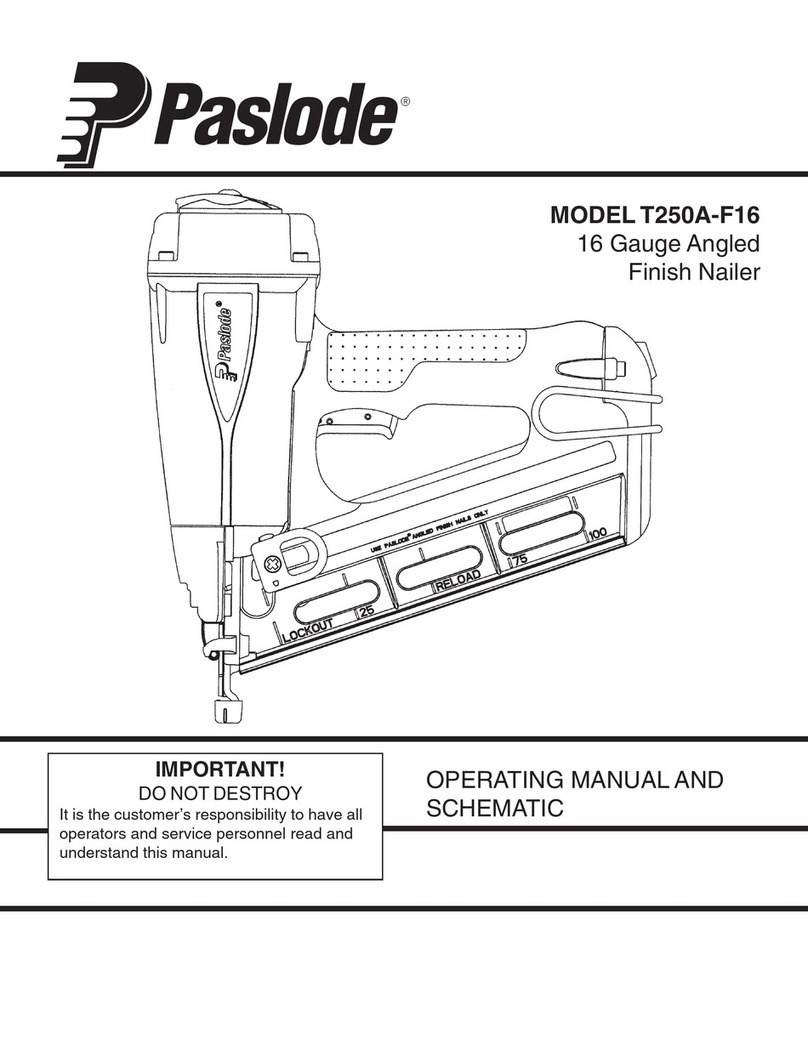 Paslode T250A-F16 User manual